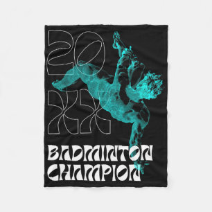 Winnaar Badminton Champion Racket Shuttle Tourname Fleece Deken