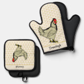 Winnaar Chicken Dinner Ovenwant & Pannenlap Set (Voorkant / Achterkant)
