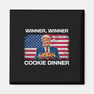 Winnaar Cookie Dinner Funny Trump 2024 47e Magneet