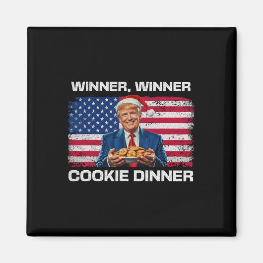 Winnaar Cookie Dinner Funny Trump 2024 47e Magneet (Voorkant)