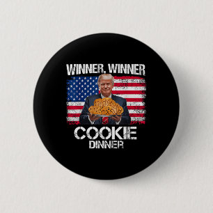 Winnaar Cookie Dinner Funny Trump 2024 47e Ronde Button 5,7 Cm