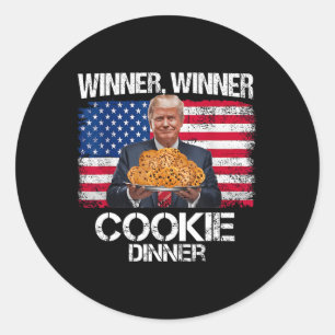Winnaar Cookie Dinner Funny Trump 2024 47e Ronde Sticker