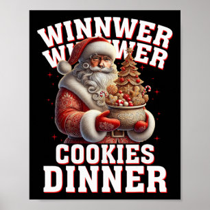 Winnaar Cookies Diner Santa Funny Trump Chr Poster