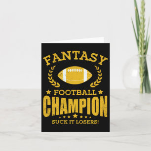 Winnaar Fantasy Football Kampioen Draft Voetbal Kaart