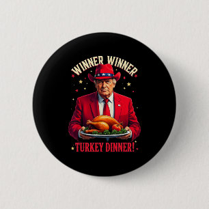 Winnaar Grappig Winnaar Turkije Diner Trump PJS Be Ronde Button 5,7 Cm