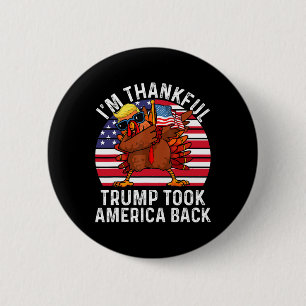Winnaar Ik ben dankbaar dat Trump won Amerika teru Ronde Button 5,7 Cm