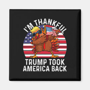 Winnaar Ik ben dankbaar dat Trump won nam Amerika  Magneet