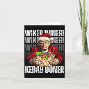 Winnaar Kebab Doner Dinner Trump Xmas Santa Kaart
