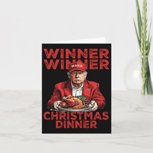 Winnaar Kerstdiner Dankbaar Trump Sant Kaart (Voorkant)