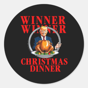 Winnaar Kerstdiner Funny Trump won Tour Ronde Sticker