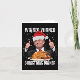 Winnaar Kerstdiner Humor Funny Trump X Kaart