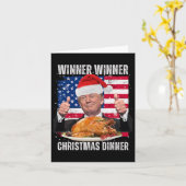 Winnaar Kerstdiner Humor Funny Trump X Kaart (Gele Bloem)