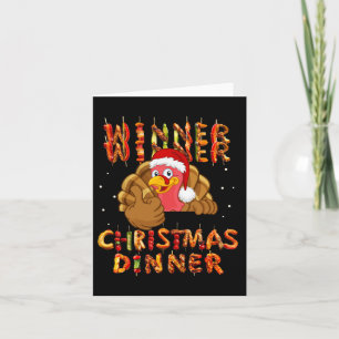Winnaar Kerstdiner Santa Claus Trump T Kaart