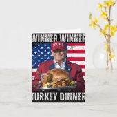 Winnaar Kerstdiner Santa Trump Ugly Sw Kaart (Gele Bloem)