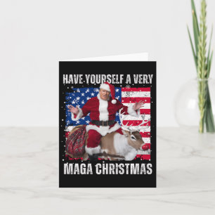 Winnaar Kerstdiner Santa Trump Ugly Sw Kaart