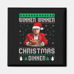 Winnaar Kerstdiner Santa Trump Ugly Sw Magneet