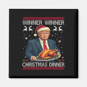 Winnaar Kerstdiner Santa Trump Ugly Sw Magneet