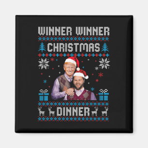 Winnaar Kerstdiner Santa Trump Ugly Sw Magneet