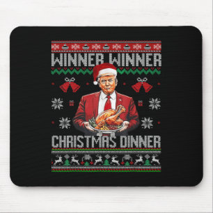 Winnaar Kerstdiner Santa Trump Ugly Sw Muismat