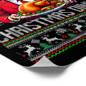 Winnaar Kerstdiner Santa Trump Ugly Sw Poster (Hoek)