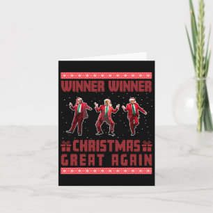 Winnaar Kerstfeest weer Santa Trump Day Kaart