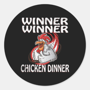 Winnaar Loser Video Game Chicken Dinner Speler Ronde Sticker