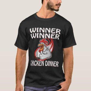 Winnaar Loser Video Game Chicken Dinner Speler T-shirt
