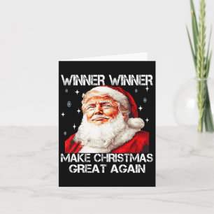 Winnaar Maak kerst weer geweldig Santa Funny Trump Kaart