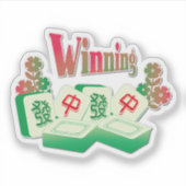Winnaar Mahjong Sticker | Good Fortune Talisman (Voorkant)