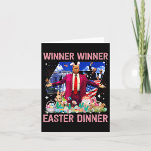 Winnaar Paasdiner Trump Bunny Hunt Eieren Happy E Kaart