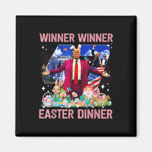 Winnaar Paasdiner Trump Bunny Hunt Eieren Happy E Magneet