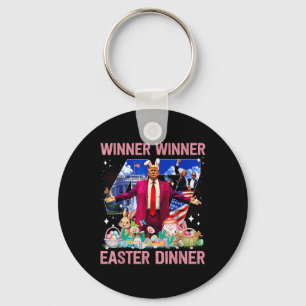 Winnaar Paasdiner Trump Bunny Hunt Eieren Happy E Sleutelhanger