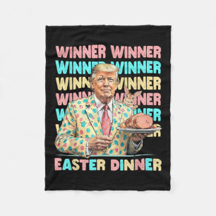Winnaar Pasen Dinner Days Trumps Bunny Rabbit Resu Fleece Deken