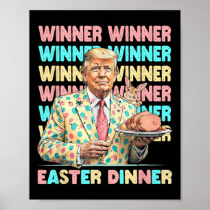 Winnaar Pasen Dinner Days Trumps Bunny Rabbit Resu Poster