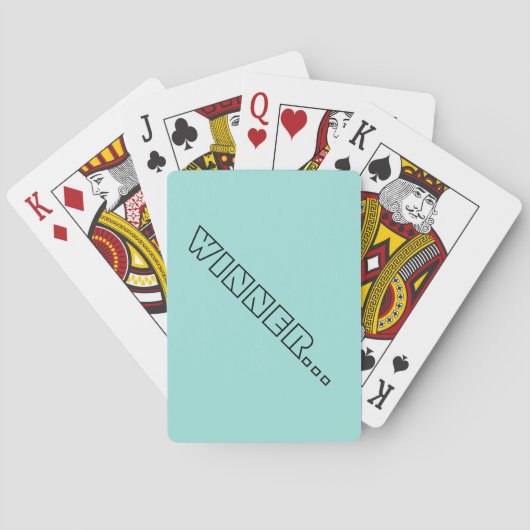 Winnaar...Poker speelkaarten (Achterkant)