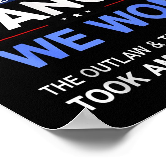 Winnaar Trump Vance We Won heeft Byck America Keep Poster (Hoek)