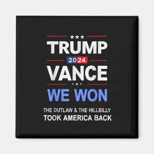 Winnaar Trump Vance We Wonne Took Byck Amerika Aan Magneet
