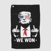 Winnaar Trump We hebben de 47e inauguratiedag gewo Golfhanddoek (Voorkant)
