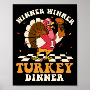 Winnaar Turkije Diner Football Herfst Herfst Thank Poster