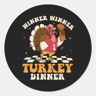 Winnaar Turkije Diner Football Herfst Herfst Thank Ronde Sticker