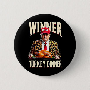 Winnaar Turkije Diner Grappig Trump Ronde Button 5,7 Cm