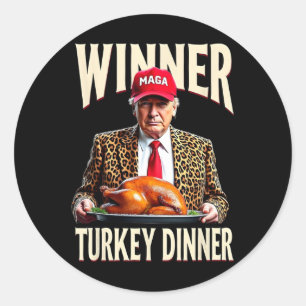 Winnaar Turkije Diner Grappig Trump Ronde Sticker