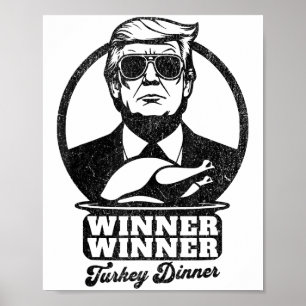 Winnaar Turkije Diner Grappig Trump Thanksgiving Poster