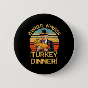 Winnaar Turkije Diner Humor Funny Trump Than Ronde Button 5,7 Cm