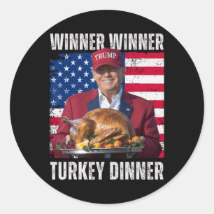 Winnaar Turkije Diner Humor Funny Trump Than Ronde Sticker