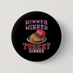 Winnaar Turkije Diner Trump Thanksgiving Hum Ronde Button 5,7 Cm