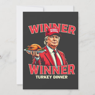 Winnaar Turkije Diner Trump Thanksgiving Kaart