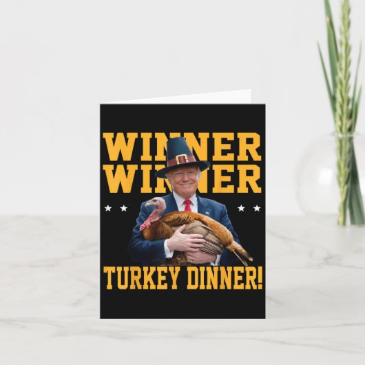 Winnaar Turkije Diner Trump Thanksgiving Kaart (Voorkant)