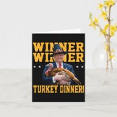 Winnaar Turkije Diner Trump Thanksgiving Kaart (Gele Bloem)