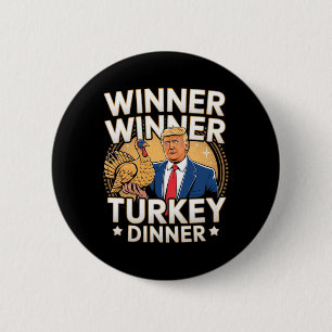 Winnaar Turkije Diner Trump Thanksgiving Ronde Button 5,7 Cm